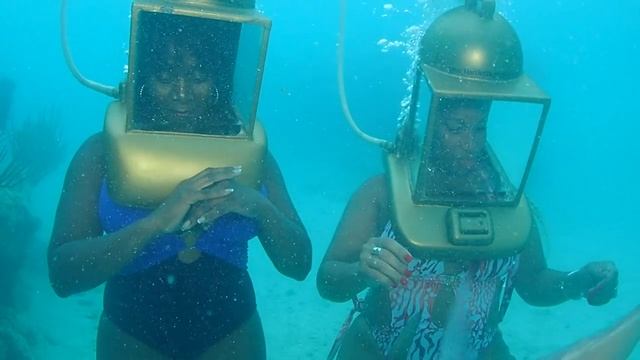 In Bermuda Hartley Helmet Divers fondle moray eel. Easy fun marine adventure for visitors or locals смотреть онлайн