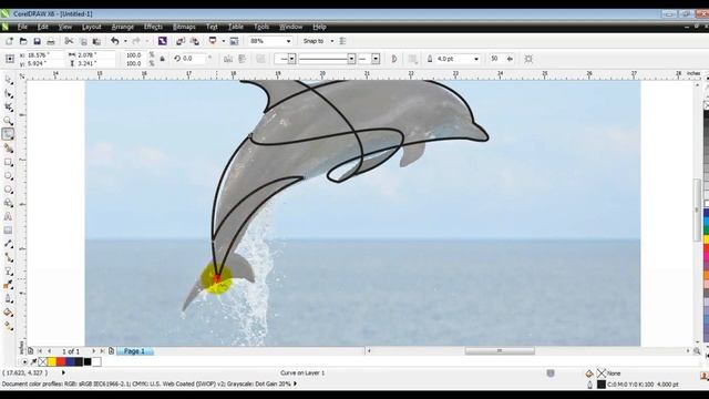 How To Make Dolphin Logo With Freehand Tool - Learn Coreldraw with Ahsan Sabri смотреть онлайн
