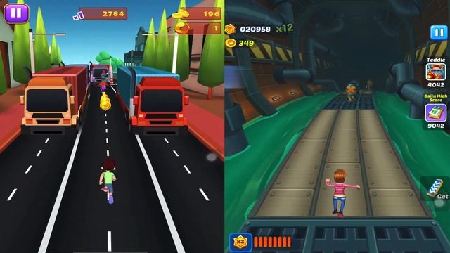 WHO’S FIRST????Subway Runner V/S Kicko And Super Speedo Run | Android Gameplay HD смотреть онлайн