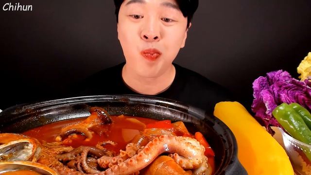 MUKBANG | BRAISED CHICKEN🍗 WITH SEAFOOD 직접 만든 전복 낙지 닭다리 볶음탕 먹방 ASMR EATING SHOW