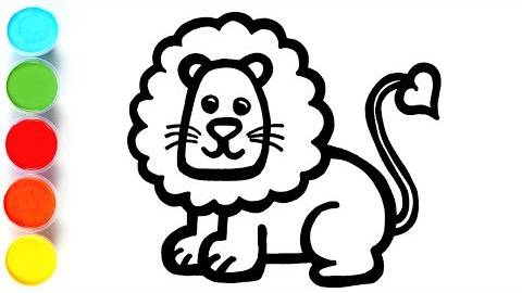 Рисуем и раскрашиваем льва. Детям и начинающим смотреть онлайн