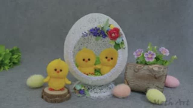 Цыплята из пряжи! Чудесный Пасхальный декор своими руками! смотреть онлайн