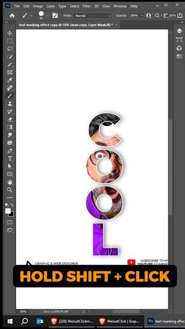 Text Mask Effect Photoshop Tutorial