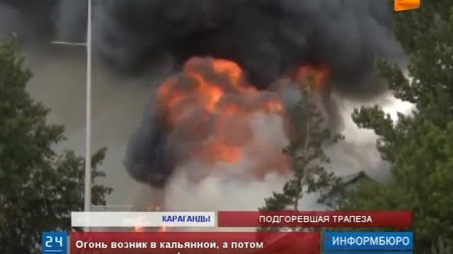 Сразу три здания горели сегодня в центре Караганды смотреть онлайн