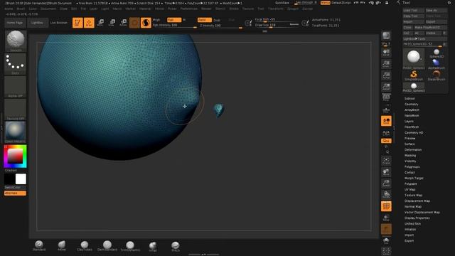 Zbrush 2018: SculptrisPro смотреть онлайн