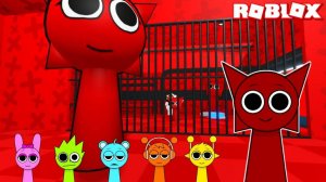 Sprunki(Спрунки) Mroona Играют в Sprunki Mroona Prison Run Obby в ROBLOX? Incredibox Sprunki