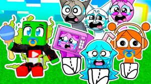 СПРУНКИ СТАЛИ ДЕТЬМИ И Я ПОСТРОИЛ ИМ ДОМ САДИК В МАЙНКРАФТ