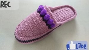 Женские тапочки крючком🌷🌷🌷 _ПРОСТО и КРАСИВО_🌷🌷🌷