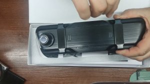 видеорегистратор зеркало с камерой заднего вида 10 дюймов экран сенсорный дисплей