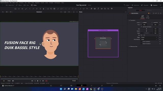 DaVinci Resolve Fusion - FACE RIG Duik Bassel style for free - Comming Soon. смотреть онлайн