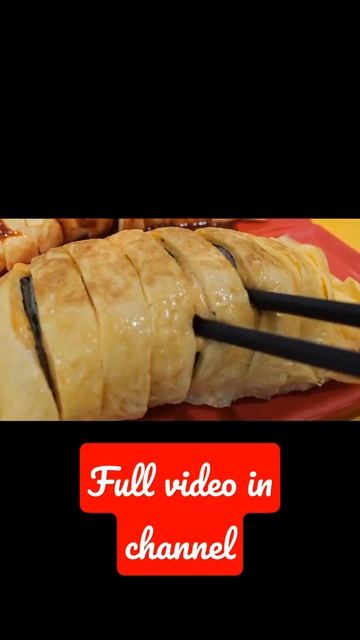 Omelette Cheese Egg Roll Kimbap || Korean Street Food Version #koreanfood #shorts