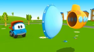 Грузовичок Лёва - машинки конструктор - Собираем подводную лодку - Развивающий мультик