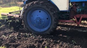 Вспашка огорода трактором "ЮМЗ-6"