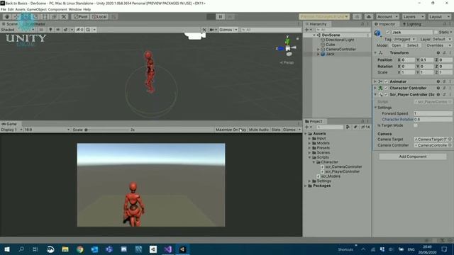 Создание игр - Unity C# уроки- #2 Character Movement смотреть онлайн