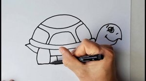 Как нарисовать ЧЕРЕПАХУ - урок рисования для детей