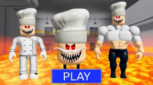 Побег от ЛАВА ПАПА ПИЦЦА BARRY'S PRISON RUN! OBBY в РОБЛОКС