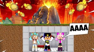 КАК НАМ С ДЕВЧОНКАМИ ПЕРЕЖИТЬ ИЗВЕРЖЕНИЕ ВУЛКАНА И КОНЕЦ СВЕТА В МАЙНКРАФТ   ЕвгенБро Minecraft