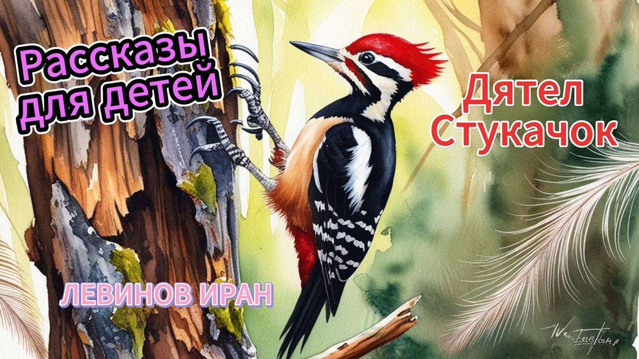 Дятел. Рассказ для детей про умного дятла. Красиво, интересно. Левинов Иран. смотреть онлайн