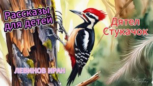 Дятел. Рассказ для детей про умного дятла. Красиво, интересно. Левинов Иран.