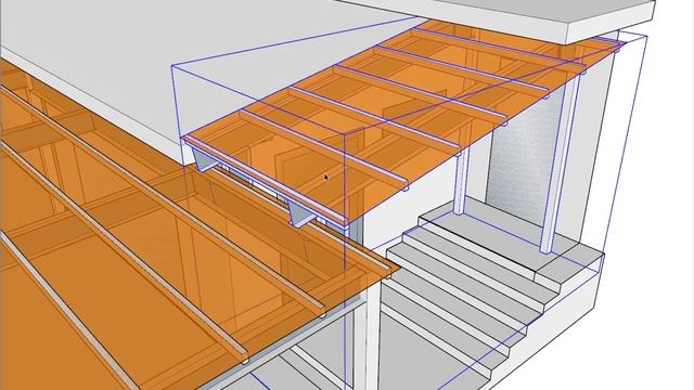 13145 Односкатный балочный навес смотреть онлайн