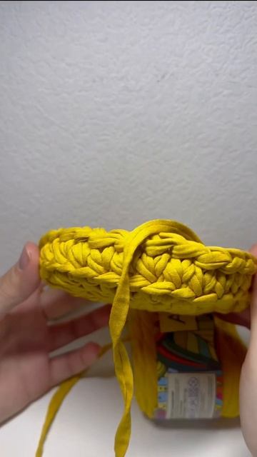 Корзина для мелочей из трикотажной пряжи #diy #вязание #корзина #вязаниекрючком #корзина #творчество