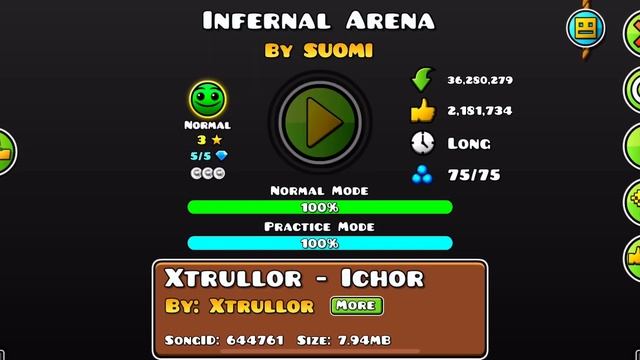 The Infernal Arena and Ichor haves the same playlist from geometry dash 2.2 смотреть онлайн
