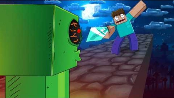 Как Голем и Крипер объединились против Стива?Майнкрафт анимация @Gerand