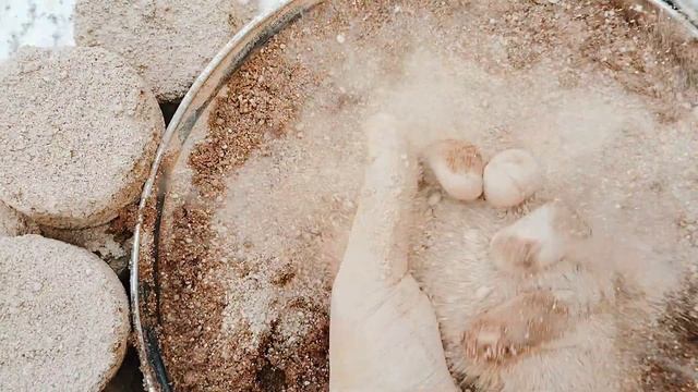 Brown Sand Cement Asmr Water 💦 Crumbling||💯 Satisfying Asmr Water Crumble 🌊||Gritty Asmr Crumbling❤