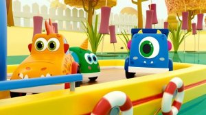 Песенка мультфильм про машинки Мокас - Лодочка плывет - Детские песенки мультики