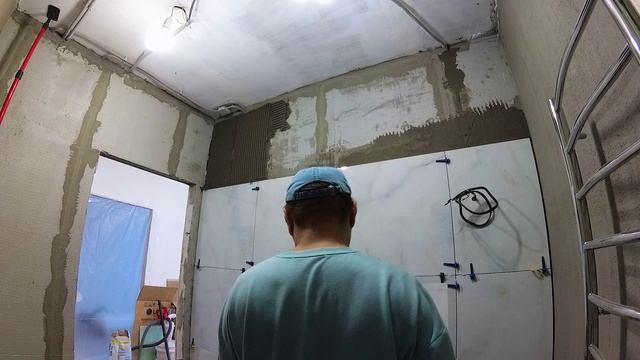 Укладка керамогранита в ванной, весь процесс смотреть онлайн
