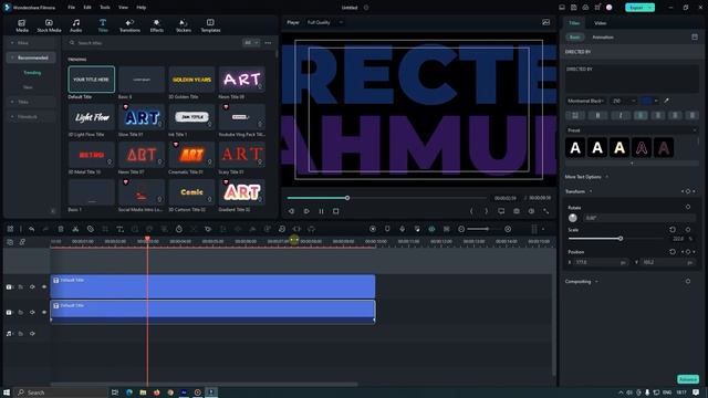 Make Animated Cinematic Title On Filmora 12 смотреть онлайн