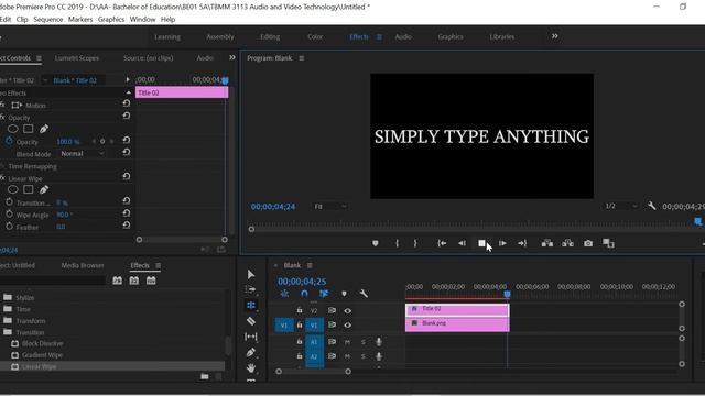 How to Add a Typing Effect to Text using Premiere Pro смотреть онлайн