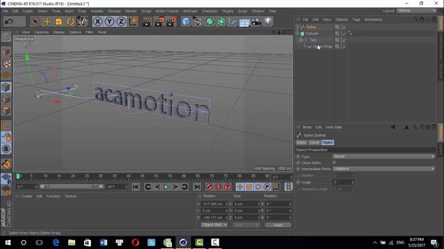 [ Học Cinema 4D ] Tạo Chữ Chạy Theo đường Dẫn