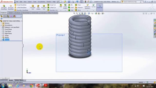 SWEEP BY HELIX AND SPIRAL - SPRING- COIL HOLLOW смотреть онлайн