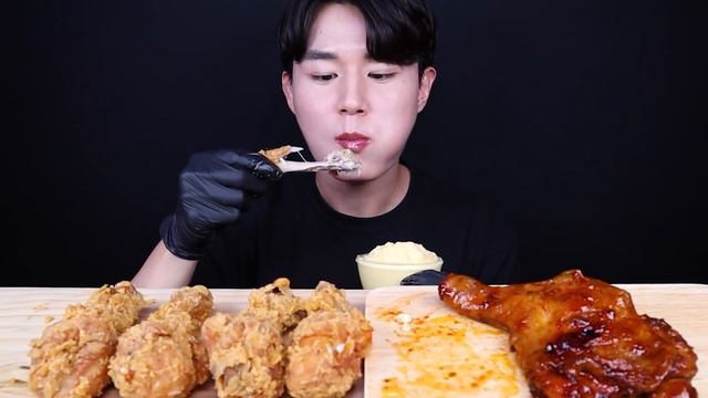 자메이카통다리 황금올리브 치킨 먹방ASMR MUKBANG SPICY BBQ CHICKEN & FRIED CHICKEN チキン バーベキューチキン eating sounds смотреть онлайн