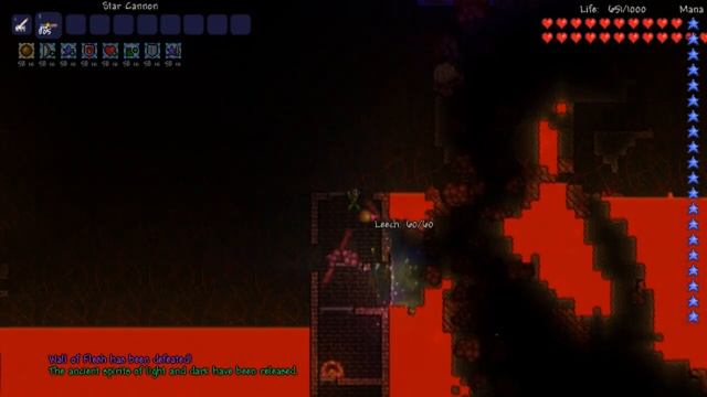 Terraria Patch 1.1 - Wall of Flesh/Hell Boss смотреть онлайн