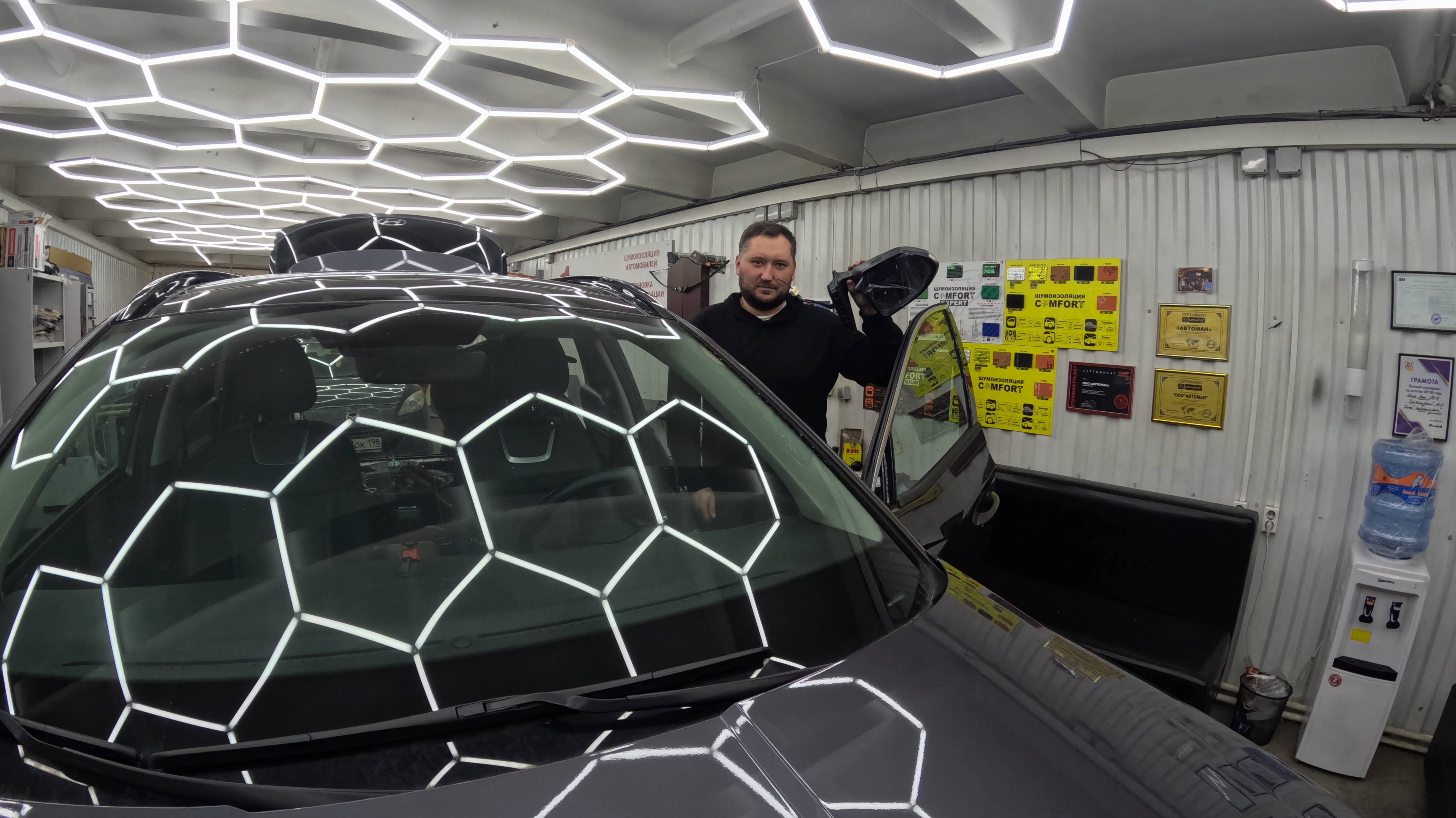 Установка комплекта контроля слепых зон