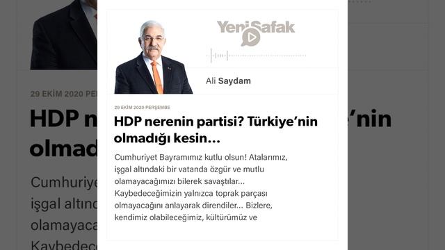 Ali Saydam - HDP nerenin partisi? Türkiye’nin olmadığı kesin… - 29.10.2020 смотреть онлайн