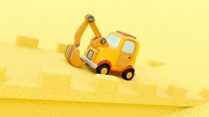 Машинки Мокас строят город из песка! Развивающие мультики для детей про машинки - новая серия