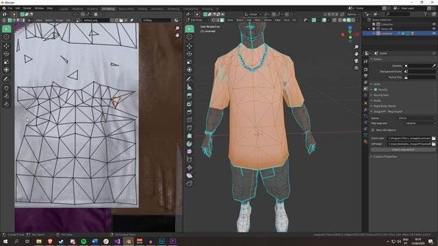 Beginner Blender 2.8 Tutorial (GTA:SA): Basic Clothing UV Mapping смотреть онлайн