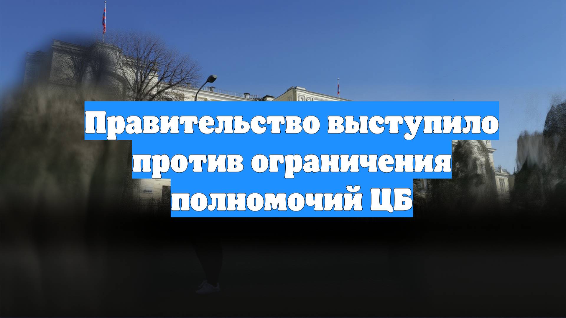 Правительство выступило против ограничения полномочий ЦБ