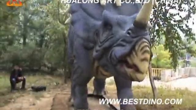 Rubber robotic dinosaurs triceratops model смотреть онлайн