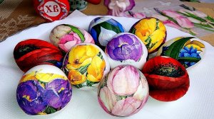 ТАК ЯЙЦА НА ПАСХУ ВЫ ЕЩЕ НЕ КРАСИЛИ! НУЖНЫ ТОЛЬКО САЛФЕТКИ.🥚🥚🥚