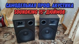 Самодельная проф. Акустика soundking 15" дюймов 8ом зеркальная стерео пара
