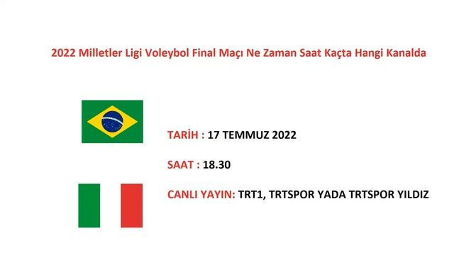 2022 Milletler Ligi Voleybol Final Maçı Ne Zaman Saat Kaçta Hangi Kanalda смотреть онлайн