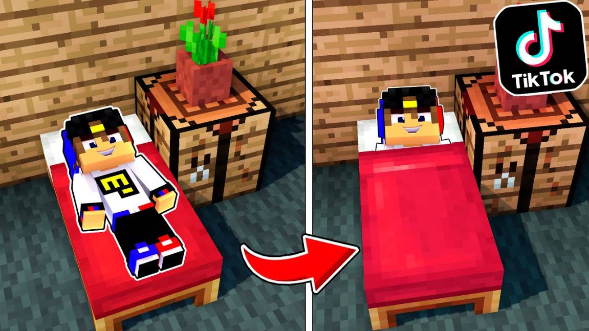 СЕКРЕТНЫЕ ЛАЙФХАКИ ИЗ ТИК ТОКА в МАЙНКРАФТ ! ДЕВУШКА НУБ И ПРО ВИДЕО ТРОЛЛИНГ MINECRAFT Евгенбро смотреть онлайн