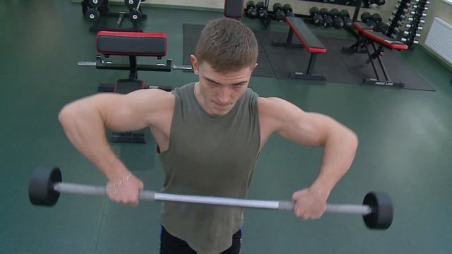 Тяга штанги к подбородку смотреть онлайн