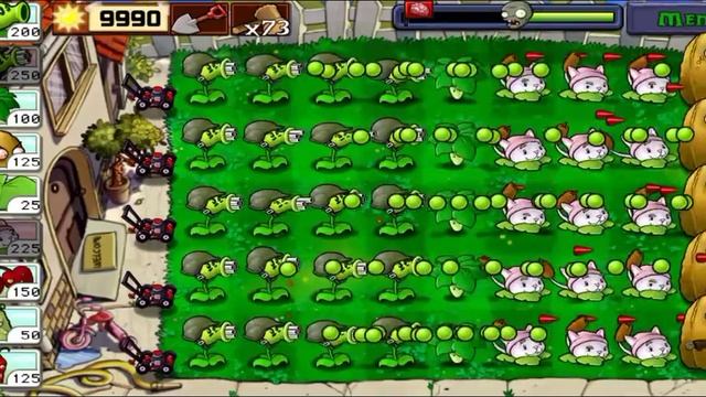 Pvz Hack | Gatling Pea + Cattail vs All Zombies | Plants vs All Zombies Gameplay Full HD смотреть онлайн