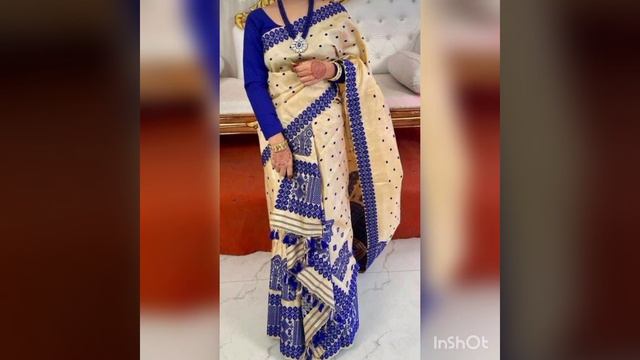 Handloom Mix Toss Mekhela Sador With Side Pari And Blouse Piece. смотреть онлайн
