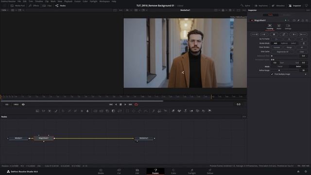 REMOVE BACKGROUND From Video in Davinci Resolve | Magic Mask Tutorial смотреть онлайн